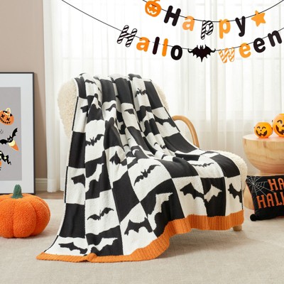 Snuggle Sac Ultra-Soft Microfiber Halloween Throw Blanket, Seasonal Decorative Accent