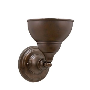 Toltec Lighting Any 1 - Light Sconce in  Bronze with 7" Bronze Double Bubble Metal Shade Shade - 1 of 1