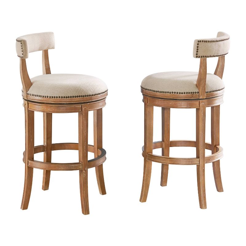 Set of 2 Hanover Swivel Bar Height Stools - Alaterre Furniture, 1 of 11