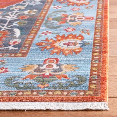Reversible Hand-Knotted Blue Wool Blend 5' x 7' Area Rug