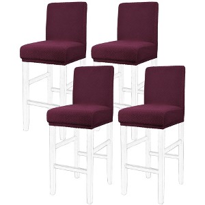 PiccoCasa Pub Counter Stool Cover Chair Seat Cover Stretch Washable Slipcovers Bar Stool Covers - 1 of 3