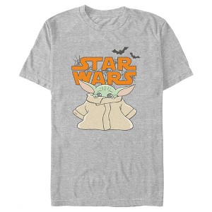 Men's Star Wars: The Mandalorian Halloween Grogu Star Wars Logo T-Shirt - 1 of 4