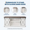 Farmhouse TV Stand for TV up to 65 Inches and Entertainment Center with Sliding Barn Doors, TV Media Console Table with Storage Cabinet - 4 of 4