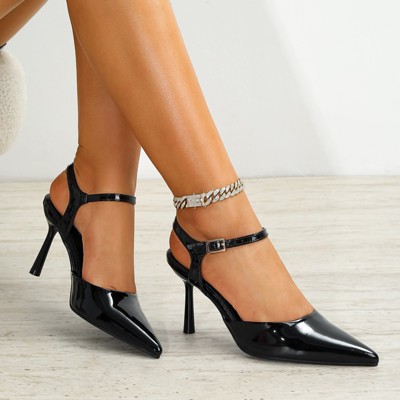 Berness Women's Cesia Patent Ankle Strap Heels - image 3