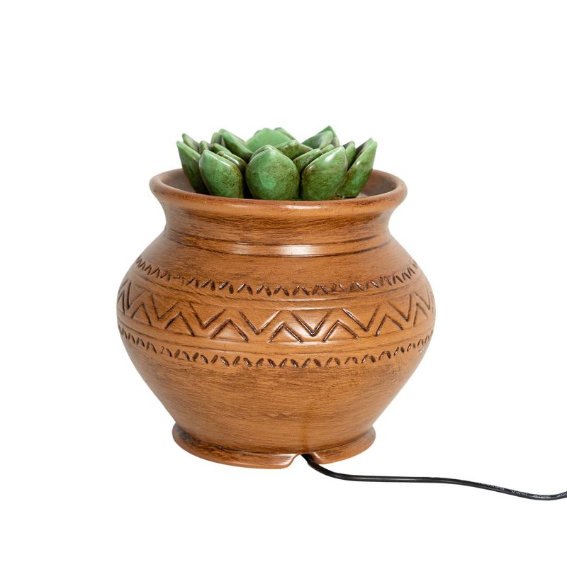 Succulent Fountain Green & Terracotta Porcelain by Foreside Home & Garden, 5 of 9