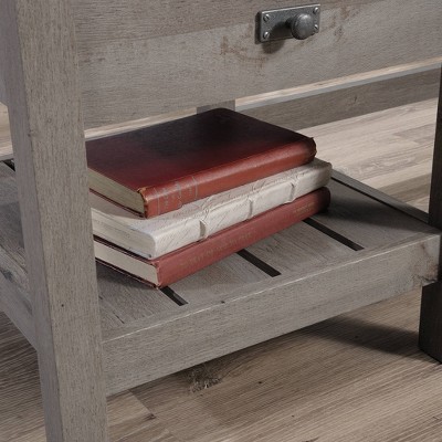 Mystic Oak Coastal Desk with Letter-Size File Drawer and Storage Shelf