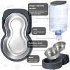 Automatic Pet Feeder and Water Dispenser Set, for Small Medium Dogs, Cats, Puppies, Kittens - 3 of 4