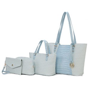 MKF Collection Lippa Tote Crocodile Embossed Vegan Leather Women’s Bag Purse Set by Mia K - 1 of 4