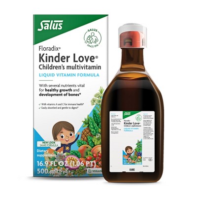 Floradix Kinder Love Children's Multivitamin - Liquid Multivitamin for Kids - Vegetarian, Non-GMO, Gluten-Free