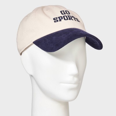 Go Sports Two-Toned Baseball Hat - Universal Thread Beige/Navy Blue - image 2