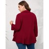 Clearlove Womens Plus Size 3/4 Sleeves Cardigan Lightweight Open Front Draped Ruffles Shawls Wraps Shrugs - 2 of 4