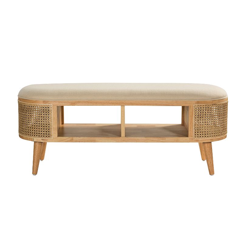 Aaron Storage bench for Bedroom with Solid Wood Legs | ARTFUL LIVING DESIGN, 5 of 11
