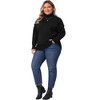 Agnes Orinda Women's Plus Size Turtleneck Long Sleeve Knit Casual Loose Pullover Sweaters - 3 of 4