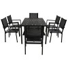 7-Piece Patio Dining Set,Patio Dining Set With Metal Frame,Patio Chairs With Breathable Textilene Fabric,Outdoor Furniture -Maison Boucle - 4 of 4