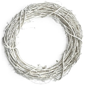 Kraft Lane: 18" Painted Grapevine Wreath - White, DIY Craft Project, Handcrafted - 1 of 4