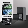File Cabinets, Lockable 3-Drawers Black Metal Storage Cabinets for Home Office to Hanging Files Letter/Legal/f4/a4 Size - 3 of 4