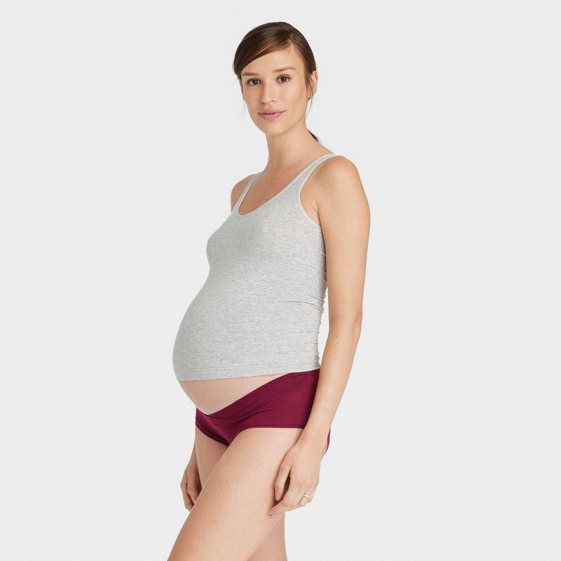 Maternity 3pk Under the Belly Maternity Hipster Underwear - Auden™ Pink/Maroon/Black, 2 of 8