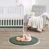 Sweet Jojo Designs Boy or Girl Gender Neutral Unisex Baby Tummy Time Playmat Boho Fringe Green and White - 2 of 4