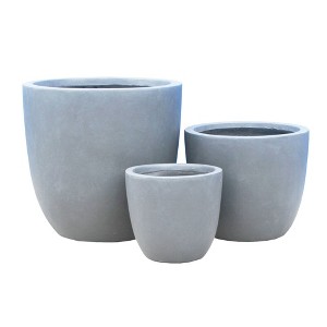 Set of 3 17" Kante Seamless Concrete Planters for Patio & Garden - Rosemead Home & Garden, Inc. - 1 of 4