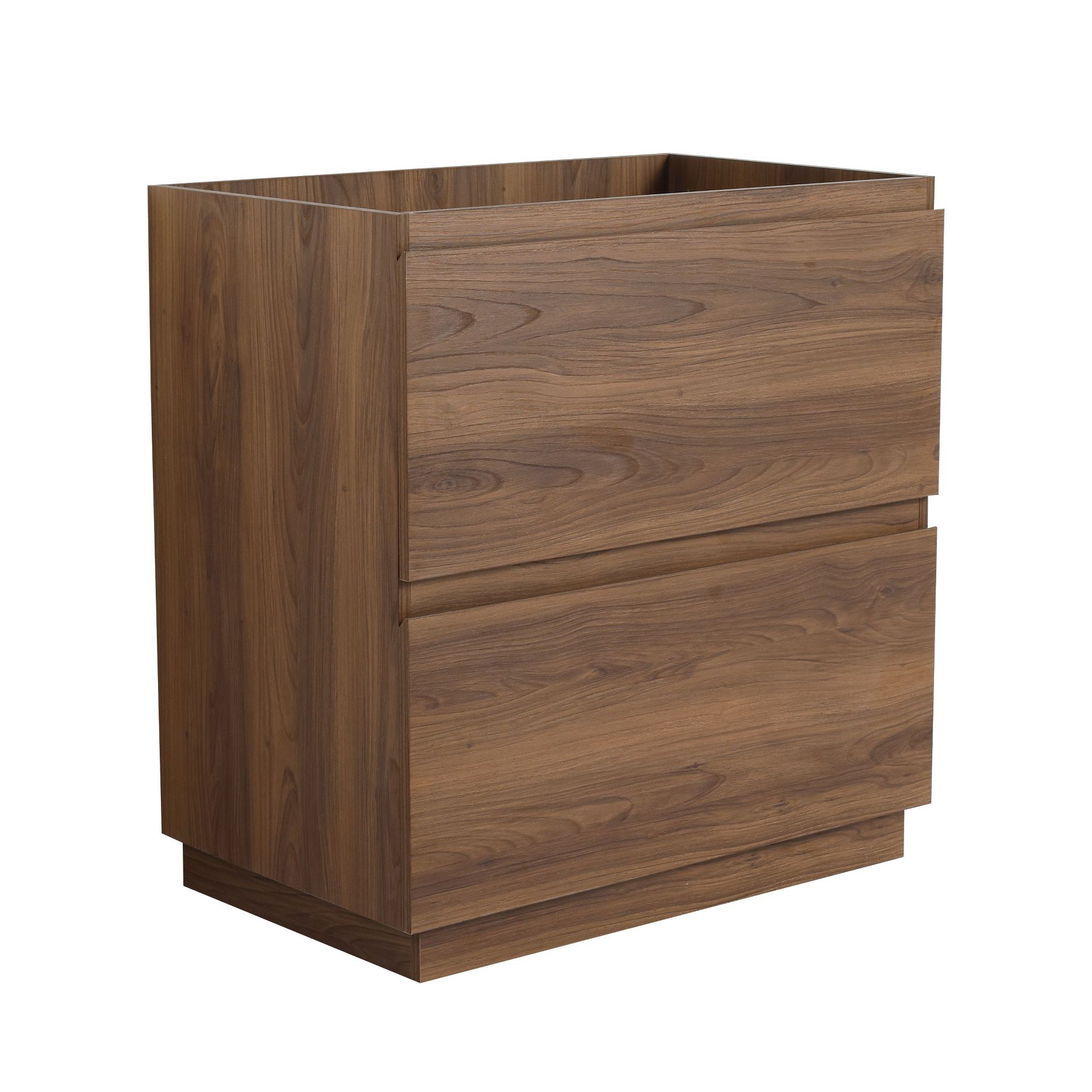 NicBex 29.13" Freestanding Bathroom Vanity without Sink, Bathroom Storage Cabinet, 2 Drawers for Bathroom, Brown