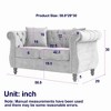 NicBex Modern Loveseat Sofa,Velvet Sofa Bed with Rolled Arms and 2 Pillows for Living Room,Office - 3 of 4