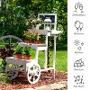 Sunnydaze 3-Tiered Fir Wood Plant Stand with Chalkboard - 44.25” H - White - 4 of 4