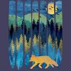 Women's Design By Humans Fox Forest Night By Maryedenoa Racerback Tank Top - 2 of 3