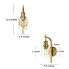LNC Arlimutike 1-Light 4.5"W Polished Gold Modern Cylinder Vanity Lights, Clear Glass  Shade - 3 of 4