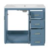 NicBex 36" Bathroom Vanity Cabinet with Ceramic Sink Combo,Chic&Stylish Bathroom Cabinet with Large Storage,Freestanding Vanity Combo Set - 3 of 4
