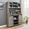 Whizmax Farmhouse Coffee Bar Cabinet with Sliding Barn Doors,Wine Cabinet with Wine&Glasses Rack,Tall Sideboard Buffet Cabinet for Kitchen,Dining Room - 3 of 4