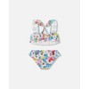 Deux par Deux Girl Printed Two-Piece Swimsuit with Frills White, Pink, and Green Flowers - 11-12 Years - 3 of 4