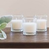 Stonebriar 24 pk Unscented Long Burning Clear Glass Wax Filled Votive Candle: Palm Wax, 15-Hour Burn Time, Set of 24 - 4 of 4