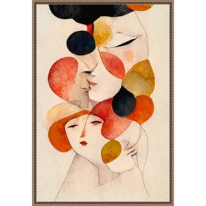 Amanti Art The Loving No 2 by Treechild Canvas Wall Art Print Framed 16 x 23-in. - 1 of 4