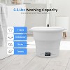 SereneLife Portable Mini Washing Machine 6.6 lbs with Handle & Semi-Automatic Cleaning (PUCWM44.5) - White - 3 of 4