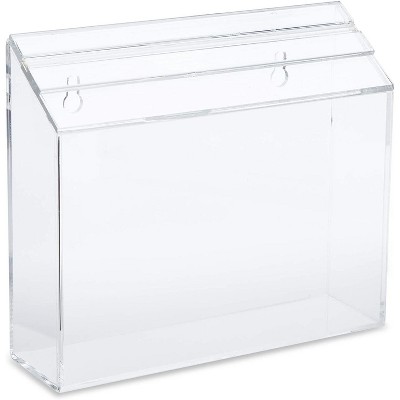 Stockroom Plus Clear Acrylic Wall Mounted Brochure Display, Postcard Holder (7.5 x 6.5 x 2.3 in)