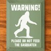 Slickblue Funny Sasquatch Warning Sign, Rustic Knotty Pine, 9x12 Wood Wall Plaque, Multiple Colors - 2 of 3