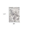 Ivory And Gray Abstract Area Rug - 3 of 4