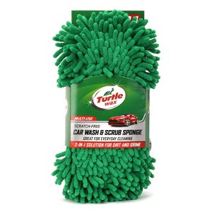 Turtle Wax 2-in-1 Microfiber Car Wash/Scrub Sponge - 1 of 4