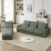 TiramisuBest 87" No-Assembly Oversized Sectional Chaise, Plush Reclining Sofa Bed for Indoor Living Room & Bedroom-Beige - 3 of 4