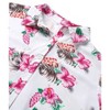 Nlife Women Lapel Collar Floral Print Button Down Long Sleeve Elastic Cuff Shirt - 4 of 4