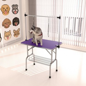 36" Heavy Duty Pet Grooming Table with Adjustable Arm and Clamps,Dog Drying and Trimming Table for Large and Medium Pets–LAOTIES - 1 of 4