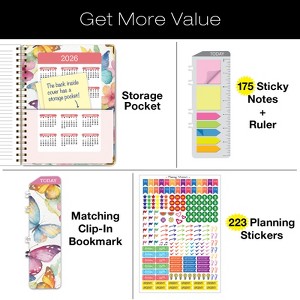 Global Printed Products Hardcover CY 2025 Fashion Planner - 8.5"x11" (Watercolor Butterflies) - 1 of 4
