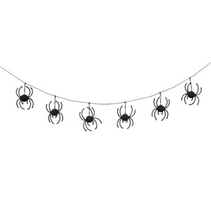 Gallerie II 72" Hanging Black Spider Garland Banner Halloween Decor - 1 of 1