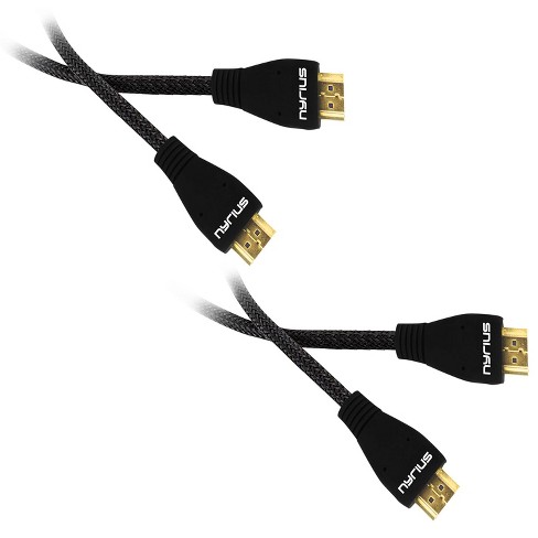 Nyrius High Speed Hdmi Cable (6 Ft) Supports 3d, Ethernet, & Audio For  Hdtv, Projector, A/v Receiver, Laptop/pc - 2 Pack : Target