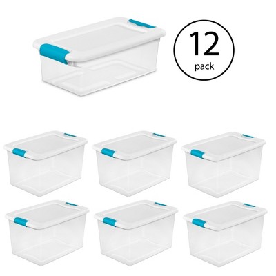 Sterilite 6 Qt Latching Storage Box 12 Pack & 64 Qt Latching Storage Box 6 Pack