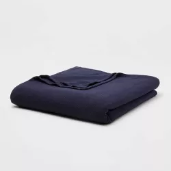 Twin/Twin XL 100% Cotton Bed Blanket Navy - Threshold™