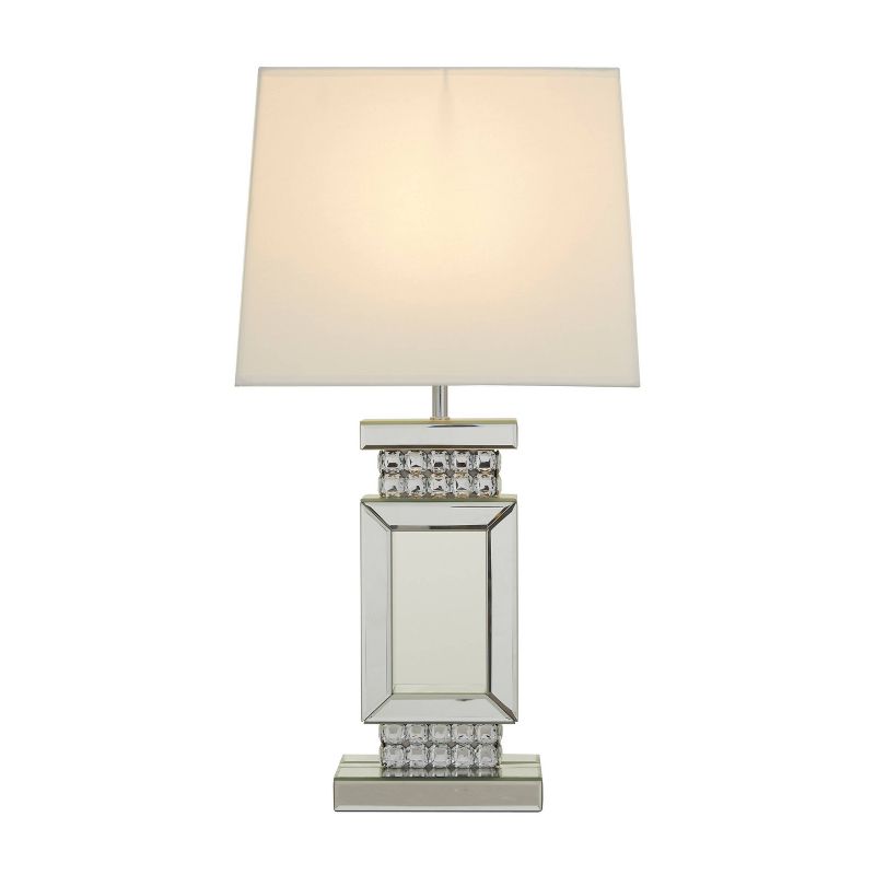 Wood Mirrored Table Lamp Silver - Olivia &#38; May, 3 of 15