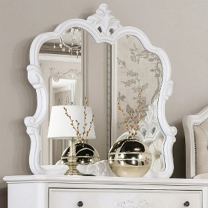 Royal Hampton Dresser Mirror, Beveled Glass, White Solid Wood Frame, 45 Inch - 1 of 4