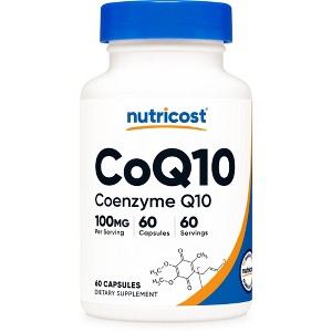 Nutricost CoQ10 100mg, 60 Vegetarian Capsules, 60 Servings - Coenzyme Q10 - 1 of 4