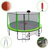 Jump Into Fun 16FT Trampoline With Basketball Board,Hoop,Net,Rubber Ball,Ladder Play Basketball Inside Or Outside The Trampoline For Kids And Adults - 4 of 4
